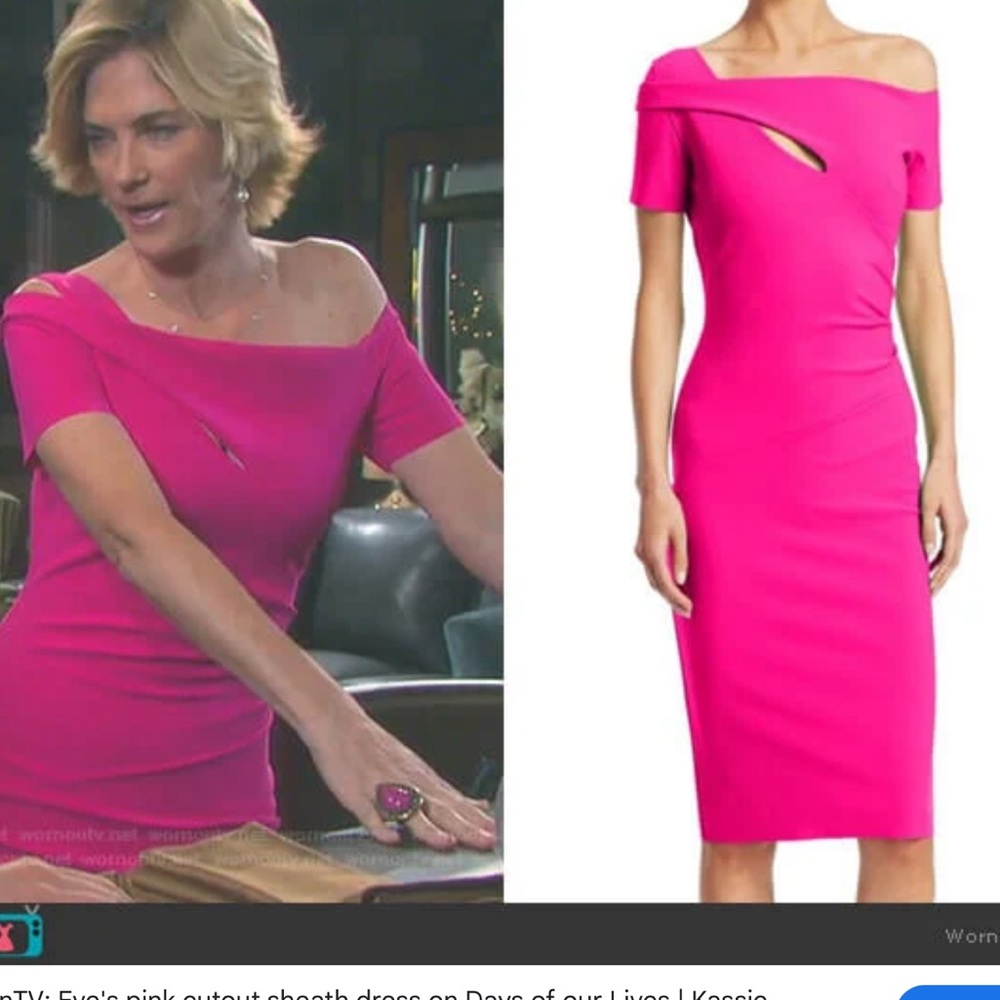 Chiara Boni Fuchsia One Shoulder Dress - Picture 2 of 7